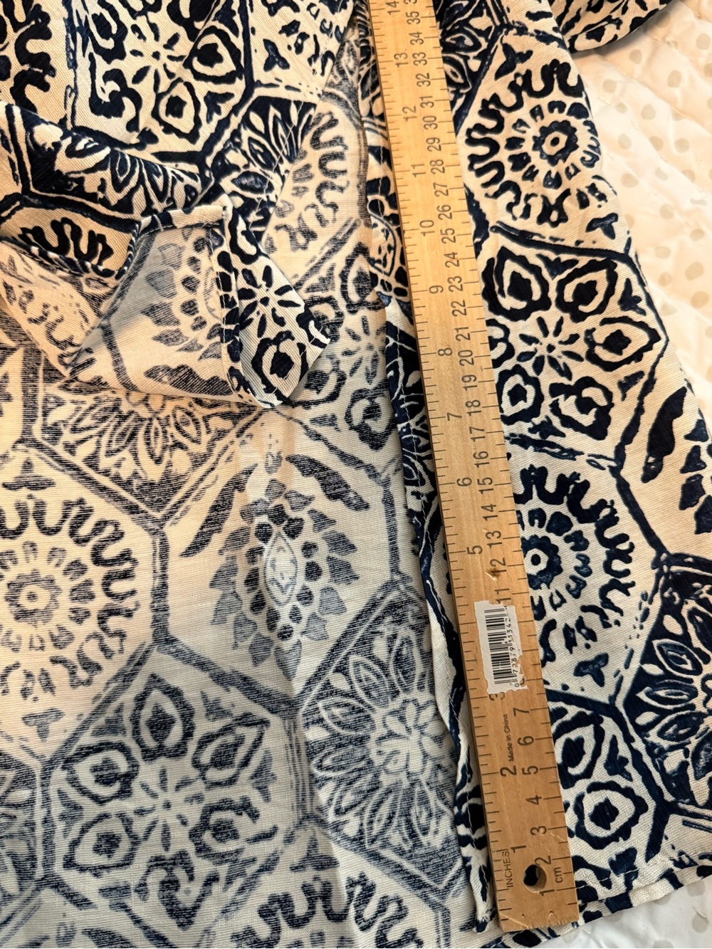 BloomChic Navy & White Geometric Print Dress with Tag - Picture 10 of 15